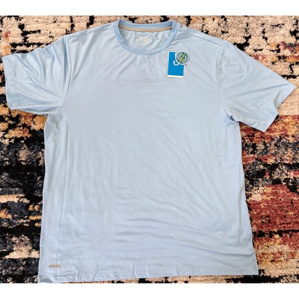 Northyard Mens SPF 50 UV Protection Performance‎ T-Shirt Light Blue 2XL NWT